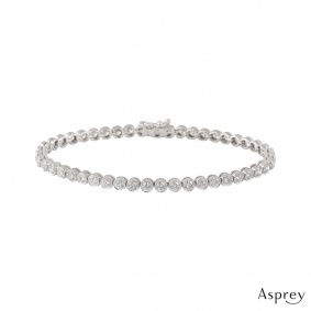 Asprey White Gold Diamond Line Bracelet 4.70ct G-H/VS1